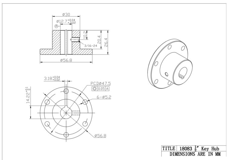 Aluminum Key Hub - 18083 - Image 2