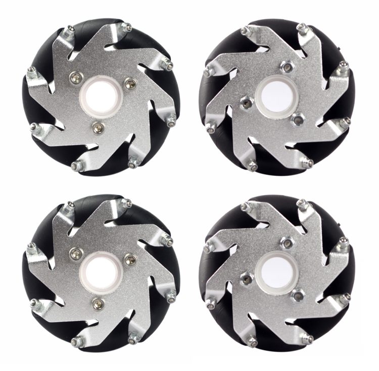 60mm LEGO Compatible Mecanum Wheels with 4 pieces and Bearing Rollers - 14144