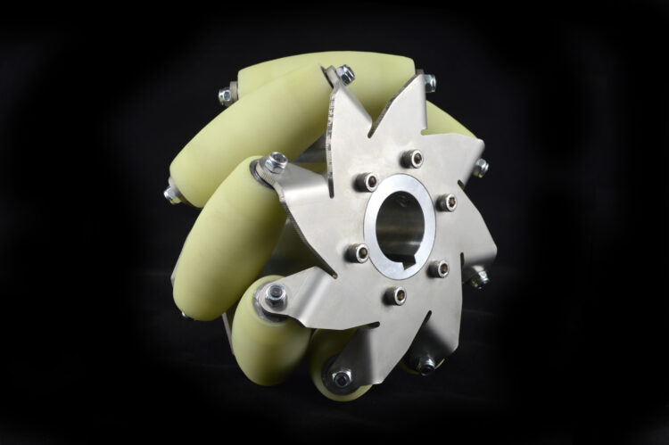 6 inches Industrial Mecanum Wheel with 8 PU Roller - 14169R - Image 2