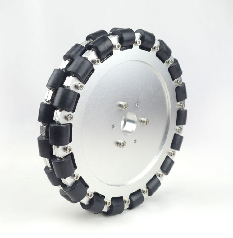 Double Aluminum Omni Wheel With Bearing Rollers - 14125